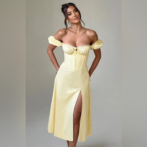 NWT BABYBOO YELLOW MIDI DRESS - Picture 8 of 10